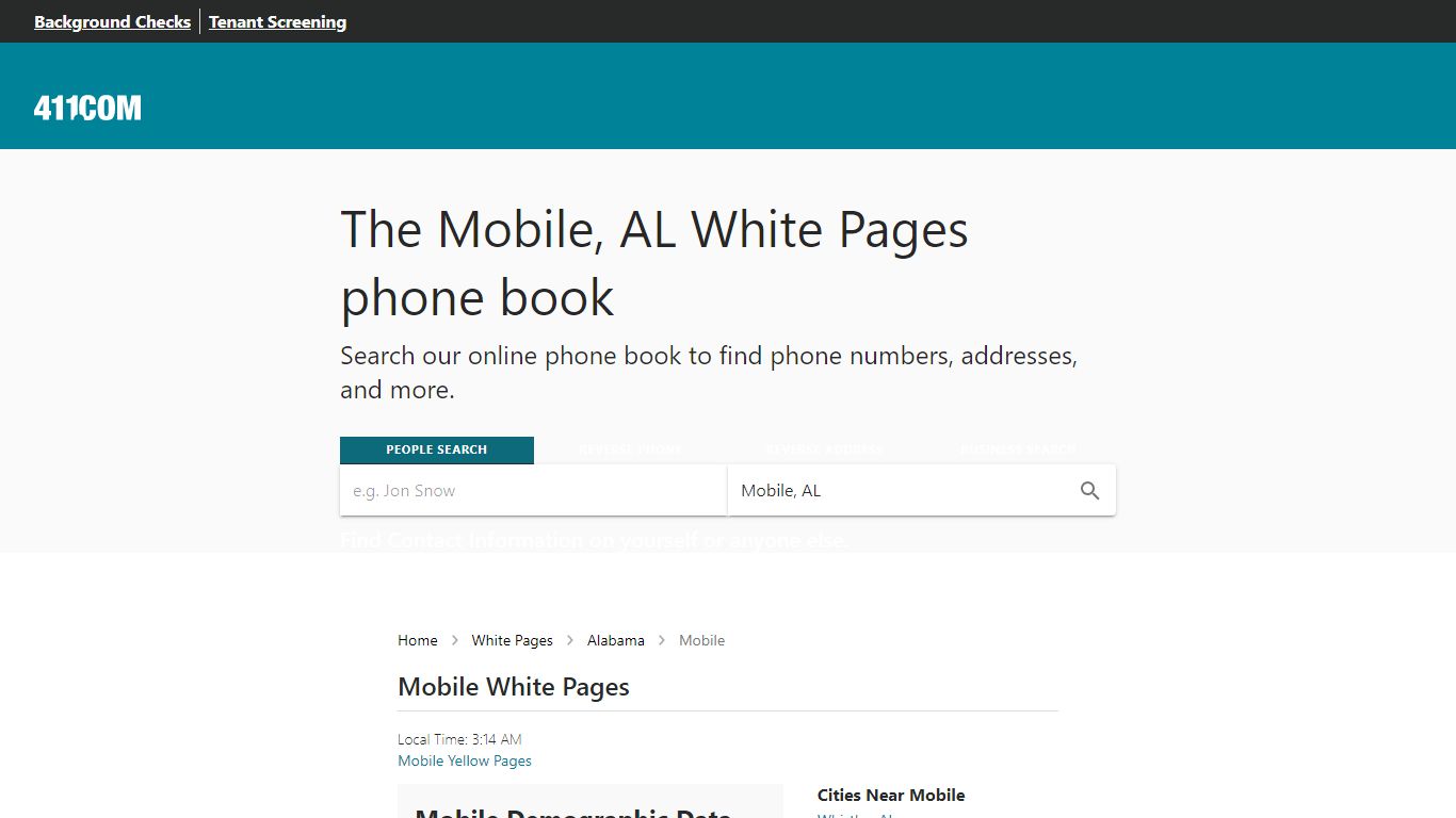 Mobile White Pages - Phone Books in Alabama (AL) | 411